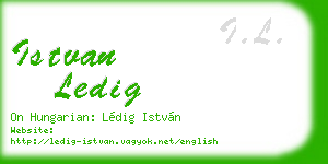 istvan ledig business card