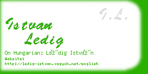 istvan ledig business card